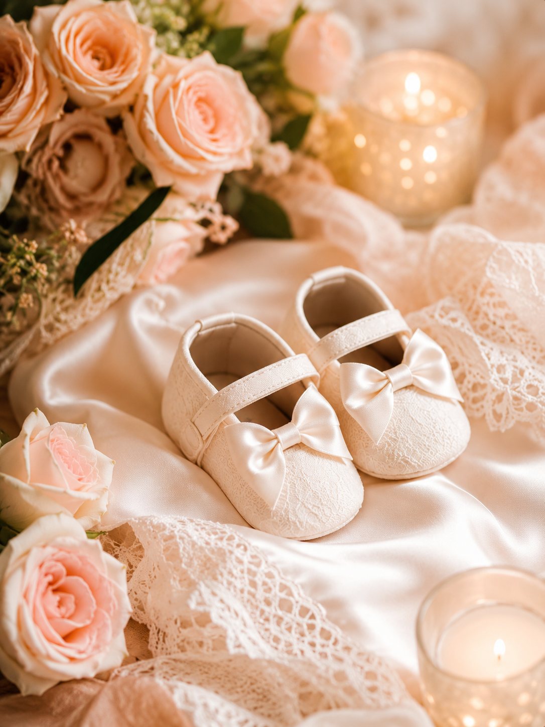 Baby shoes with bows